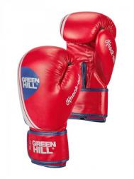 Боксерские перчатки KNOCKOUT красный, 10 oz GREEN HILL