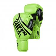 BGU-2308 Боксерские перчатки UNIQUE зелено-черные, 14oz GREEN HILL