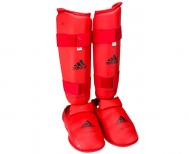 Защита голени и стопы WKF Shin & Removable Foot, красная Adidas