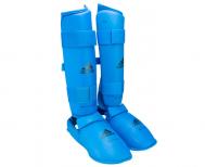 Защита голени и стопы WKF Shin & Removable Foot, синяя Adidas