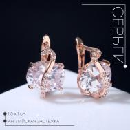 Серьги со стразами QF