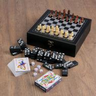 Набор 4 в 1: шахматы, домино, 2 колоды карт, 25 х 25 см NO BRAND
