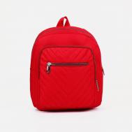 Рюкзак, отдел на молнии, 2 наружных кармана, цвет красный NO BRAND