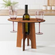 Столик-поднос для вина и двух бокалов, 40×25×30 см Доляна