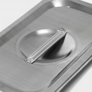 Крышка к гастроемкости gn 1/4 , 26.5×16.5 см толщина 0.6 мм, нержавеющая сталь Hanna Knovell