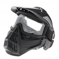 Очки-маска для езды на мототехнике, разборные, визор прозрачный, козырек, цвет черный NO BRAND