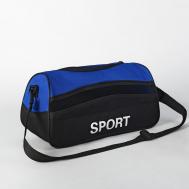 Сумка спортивная на молнии, наружный карман, длинный ремень, цвет синий/черный NO BRAND