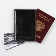Обложка для паспорта 5131 mr.president, цвет черный, натуральная кожа NO BRAND