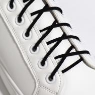 Шнурки для обуви, пара, плоские, 3 мм, 110 см, цвет черный ONLITOP