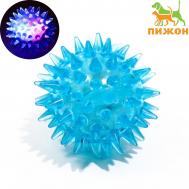 Мяч светящийся мини для кошек, tpr, 3,5 см, голубой Пижон