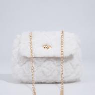 Сумка кросс-боди на клапане, цвет белый NO BRAND