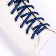 Шнурки для обуви, пара, круглые, d = 6 мм, 120 см, цвет синий/черный ONLITOP