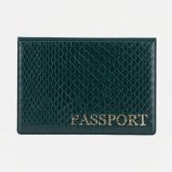 Обложка для паспорта, цвет зеленый NO BRAND