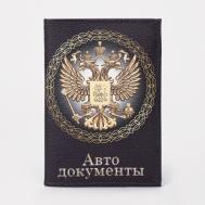 Обложка для автодокументов, цвет черный NO BRAND