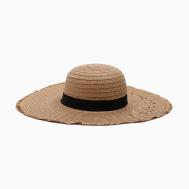 Шляпа женская  цвет коричневый, р-р 56-58 MINAKU