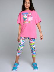 Комплект трикотажный фуфайка футболка брюки леггинсы PlayToday