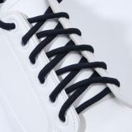 Шнурки для обуви, пара, круглые, d = 5 мм, 90 см, цвет темно-синий ONLITOP