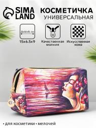 Косметичка на молнии, маленькая, с рисунком NO BRAND
