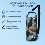 Гермомешок , пвх, водонепроницаемый 30 литров, один ремень, камуфляж YUGANA