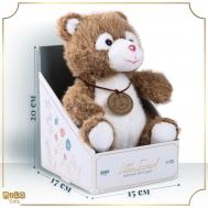 Мягкая игрушка little friend, медведь, цвет коричневый, 23 см Milo toys
