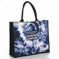 Сумка женская пляжная unlimited adventure, 41.5×34×12 см, черная NAZAMOK