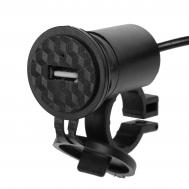 Зарядное устройство на руль мотоцикла, usb, 2.1 а, 24 в, провод 110 см NO BRAND