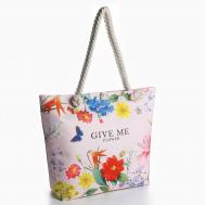 Сумка женская пляжная give me flower, 47×37×13.5 см NAZAMOK
