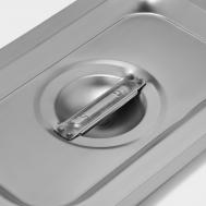 Крышка к гастроемкости gn 1/9 , 17.6×11.4 см, толщина 0.6 мм, нержавеющая сталь Hanna Knovell