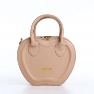 Сумка женская кросс-боди на молнии, цвет бежевый NO BRAND