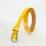 Ремень женский, ширина 1,3 см, пряжка металл, цвет желтый NO BRAND
