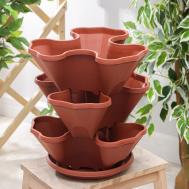 Кашпо Каскад цвет: терракотовый (33х33х37 см) Darel Plastic