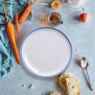 Набор тарелок Stoneware цвет: голубой (26х3х17 см - 4 шт) Арья