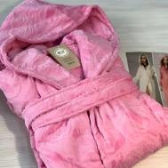 Банный халат Изольда цвет: розовый (2XL) EFOR