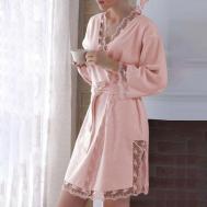 Банный комплект с халатом Edna цвет: розовый (S-M) Tivolyo home