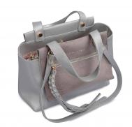 Женская сумка шоппер , серебряная Laura Ashley