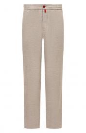 Брюки из хлопка и шерсти KITON