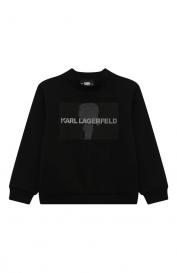 Хлопковый свитшот KARL LAGERFELD KIDS