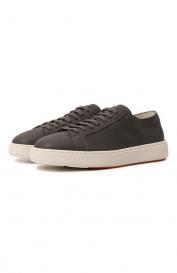 Кожаные кеды Cleanic Santoni