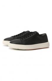 Кожаные кеды Cleanic Santoni