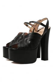 Кожаные босоножки Gucci