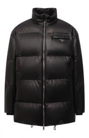 Кожаный пуховик Prada