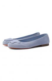 Замшевые балетки Santoni