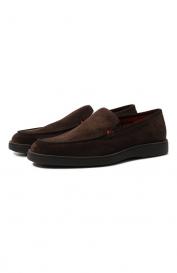 Замшевые лоферы Detroit Santoni