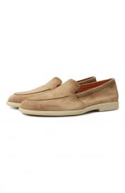 Замшевые лоферы Malibu Santoni