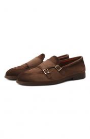 Замшевые лоферы Malibu Santoni