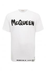 Хлопковая футболка Alexander McQueen