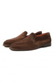 Замшевые лоферы Malibu Santoni