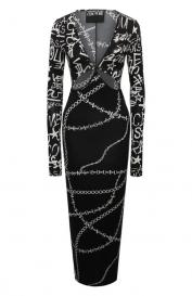 Платье из вискозы Versace Jeans Couture