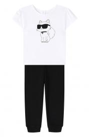 Комплект из футболки и брюк KARL LAGERFELD KIDS