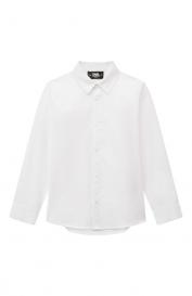 Хлопковая рубашка KARL LAGERFELD KIDS
